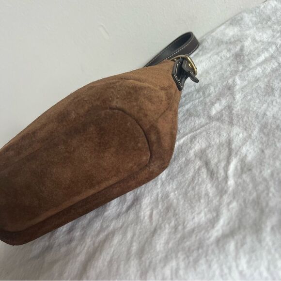 NWOT | COACH Brown Suede Y2K Baguette Hobo SoHo Hampton Mini Bag - Picture 11 of 14